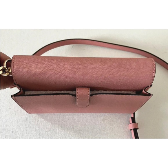 New Michael Kors Jet Set Travel Medium Phone Crossbody Saffiano Leather Primrose - Picture 7 of 7